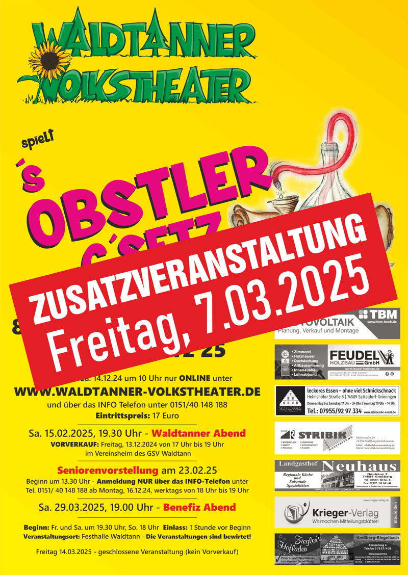 ZUSATZVERANSTALTUNG s Obstlergsetz 2025